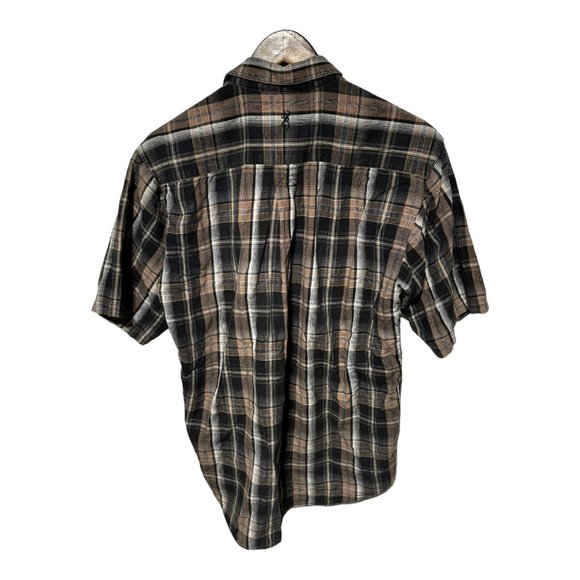 Men's Browning Multicolor Plaid Shirt Size Medium - Picture 2 of 7